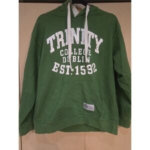 Trinity College Dublin Hoodie Green Pullover Sweatshirt Ireland Adult Medium